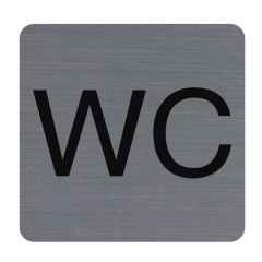 Plaque carrée adhésive de signalisation - WC : EXACOMPTA Image