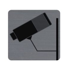 Plaque carrée adhésive de signalisation - Surveillance Caméra : EXACOMPTA image
