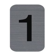 Plaque verticale adhésive de signalisation à chiffre - 1 : EXACOMPTA image