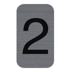 Plaque verticale adhésive de signalisation - Chiffre 2 : EXACOMPTA image
