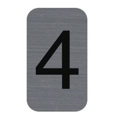 Plaque verticale adhésive de signalisation - Chiffre 4 : EXACOMPTA image