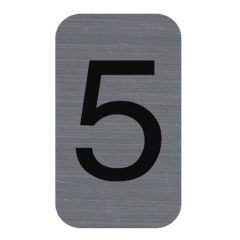 Plaque verticale adhésive de signalisation - Chiffre 5 : EXACOMPTA image