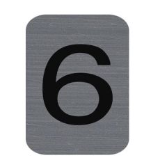 Plaque verticale adhésive de signalisation - Chiffre 6 : EXACOMPTA image