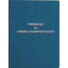 EXACOMPTA : Registre - Présence au Conseil d'administration 71E