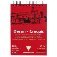Bloc de 50 feuilles de papier à dessin A5 CLAIREFONTAINE