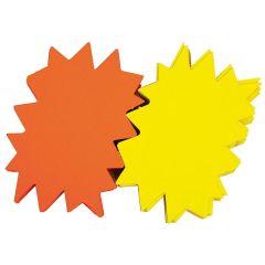 Carton fluo non effaçable - Etoile - 80 x 120 mm - Jaune/Orange : AGIPA Lot de 50 Visuel