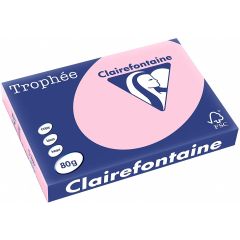 Ramette de papier Trophée de 500 feuilles A3  - Rose : CLAIREFONTAINE 1888