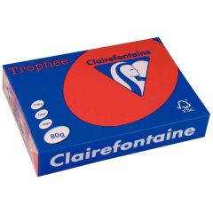 Ramette de papier Trophée de 500 feuilles A4 - Rouge Corail : CLAIREFONTAINE Visuel