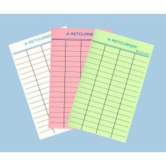 Fiches Bibliothèques - Vert - A retourner ELVE B753V Lot de 100 modèle