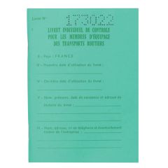 Carnet transporteur - Livret individuel de contrôle conducteurs de transports routiers 5070E EXACOMPTA