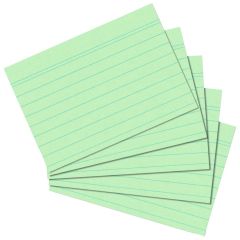 Lot de 100 Fiches Bristol lignées - 148 x 210 mm - Vert : HERLITZ Visuel