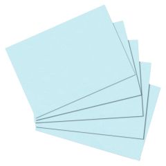 Lot de 100 Fiches Bristol unies - 148 x 210 mm - Bleu : HERLITZ Visuel