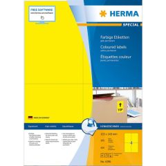 4396 HERMA : Étiquettes adhésives - Multi-usages - 105,0 x 148,0 mm - Jaune