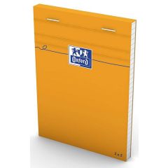 Photo OXFORD : Bloc-notes quadrillé - Couverture orange - 105 x 148 mm - A6