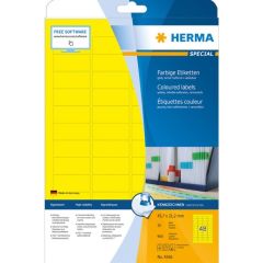 Étiquettes adhésives 45,7 x 21,2 mm Jaune HERMA 4366