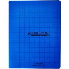 Photo Cahier Séyès / Grands carreaux - Polypro - 48 pages - 170 x 220 mm CONQUERANT :