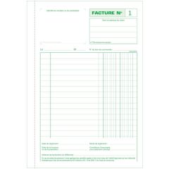 Photo FACTURES sans TVA - Carnet autocopiant Tripli - 210 x 148 mm EXACOMPTA 
