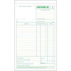 FACTURES : Carnet autocopiant Dupli - Collé en tête - 220 x 135 mm Exacompta modèle