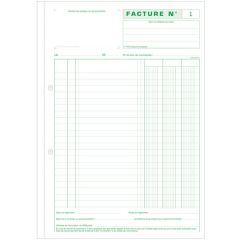 Photo FACTURE sans TVA - Carnet autocopiant Dupli - 297 x 210 mm EXACOMPTA