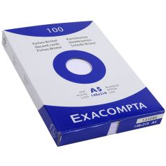 Photo Fiches Bristol unies - 148 x 210 mm - Blanc EXACOMPTA Image