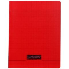 Photo Cahier Séyès 96 pages - 170 x 220 mm - Rouge CALLIGRAPHE Polypro