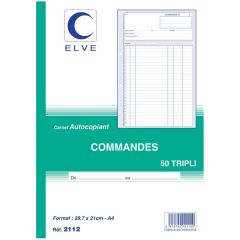 Commandes 2112 Elve Manifold autocopiant tripli - 297 x 210 mm A4