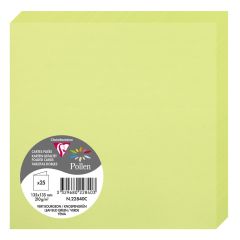 Photo Cartes double en papier - 135 x 135 mm - Vert Bourgeon CLAIREFONTAINE Pollen Lot de 25