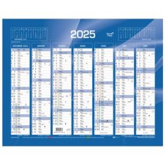 Calendrier mural 2025 270 x 210 mm QUO VADIS Décembre 2024 Juin 2025
