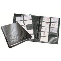 Photo Classeur à anneaux 400 cartes de visite - PVC noir DURABLE Visifix Centium