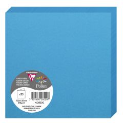 Photo Cartes double en papier - 135 x 135 mm - Bleu Turquoise CLAIREFONTAINE Pollen Lot de 25