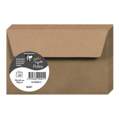 Photo POLLEN : Lot de 20 Enveloppes - 90 x 140 mm - Papier Kraft 