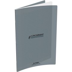 Photo Cahier Séyès / Grands carreaux Gris - Polypro - 96 pages - 240 x 320 mm CONQUERANT 400002778