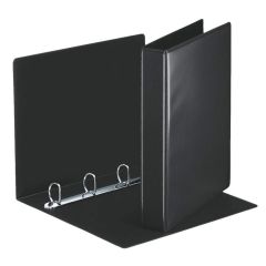 photo Classeur personnalisable avec 2 Pochettes - Noir - 4 anneaux de 30 mm : ESSELTE