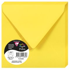 Photo Enveloppe POLLEN Jaune Soleil Format  140 x 140 mm 5568C
