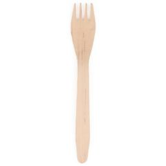 Fourchettes jetables en bois PAP STAR Pure  Lot de 25