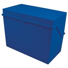 Photo Boîte en plastique pour fiches A6 - 400 fiches - Bleu : HELIT H6214634