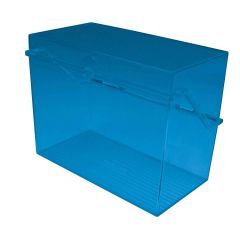 Photo Boite translucide pour Fiches - Format A6 - Bleu : HELIT H6904630