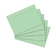 Photo Lot de 100 fiches Bristol lignées - 52 x 74 mm - Vert : HERLITZ  10836336