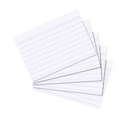Photo Lot de 100 fiches Bristol lignées - 74 x 105 mm - Blanc : HERLITZ 1150705 