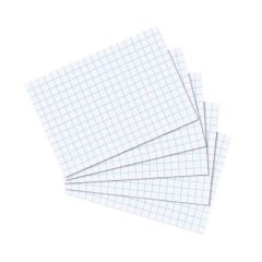 Photo Lot de 100 fiches Bristol quadrillées - 52 x 74 mm - Blanc : HERLITZ  10621456