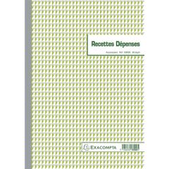 RECETTES-DÉPENSES - Carnet autocopiant Dupli : EXACOMPTA 13500E
