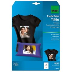 Photo SIGEL IP653 : Lot de 6 films transfert tee shirts - Blanc - 250 microns