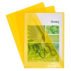 EXACOMPTA : Pochettes à coins A4 en pvc lisse - Jaune