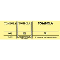 TOMBOLA Carnet de 100 tickets Jaune Modèle