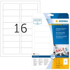 HERMA 10009 : Étiquettes adhésives blanches - Multi-usages - 88,9 x 33,8 mm