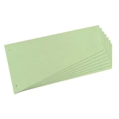 Intercalaires en carton - Forme trapèze - 230 x 120 mm - Vert : HERLITZ