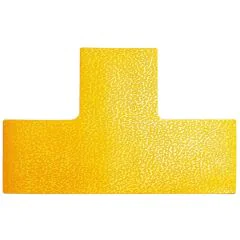 Marquage adhésif de zone de danger - Forme T - Jaune : DURABLE Lot de 10 Visuel