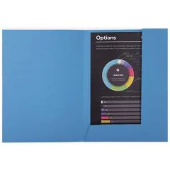 Lot de 50 Chemises à 2 rabats ROCK'S 210 - Bleu EXACOMPTA