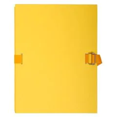 EXACOMPTA Chemises toilées à sangle - Jaune 223035E