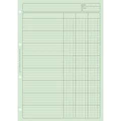 Bloc audit Vert 3 colonnes - Feuille de travail ELVE 2633